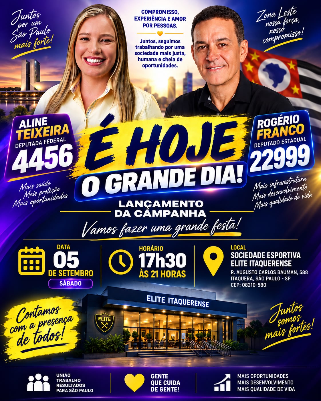 Convite para o lançamento da campanha